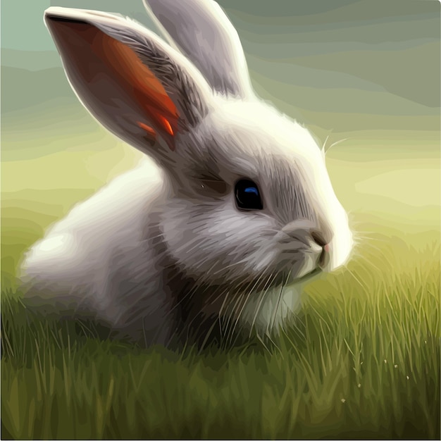 Cute little rabbit for easter spring holiday vector spring holiday easter landscape wildlife forest