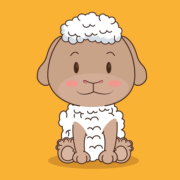 Cute and little sheep character