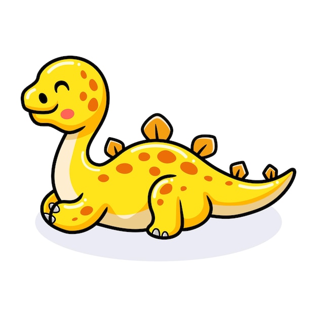 Милый маленький мультфильм динозавра стегозавра
