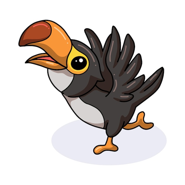 Cute little toucan bird cartoon