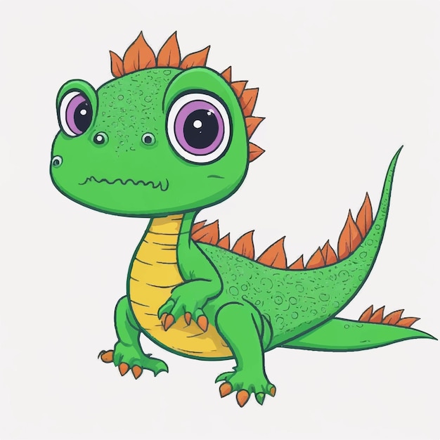 Cute lizard cartoon vector design