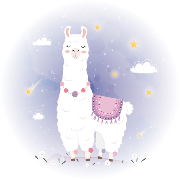 Cute Llama design with Meteor