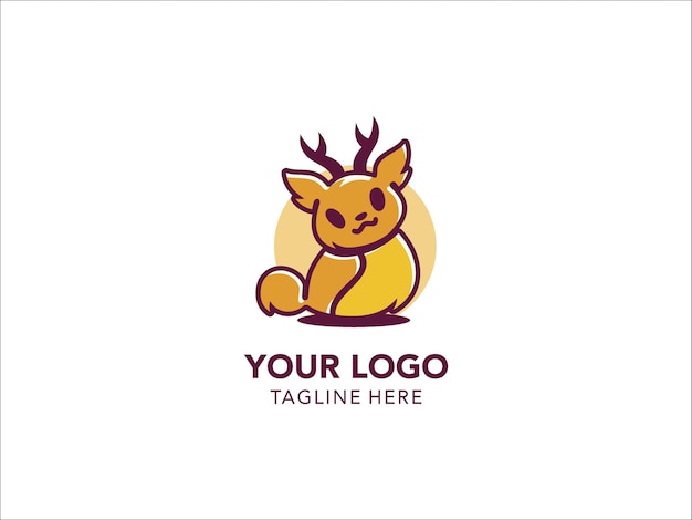 Вектор Симпатичный логотип с концепцией талисмана