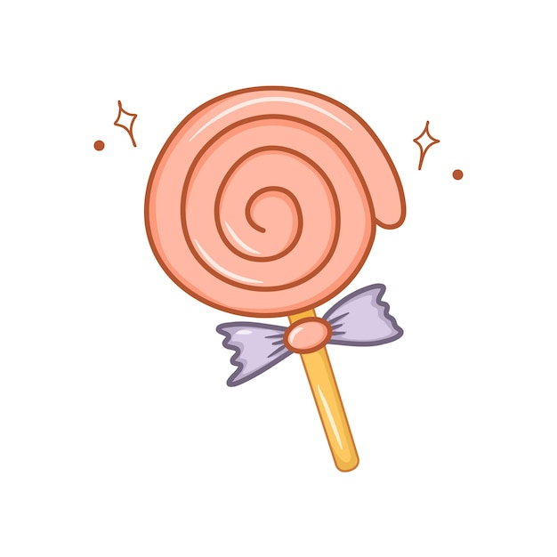 Cute lollipop icon vector illustration