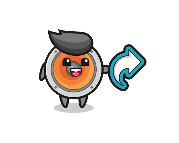 cute loudspeaker hold social media share symbol , cute style design for t shirt, sticker, logo element