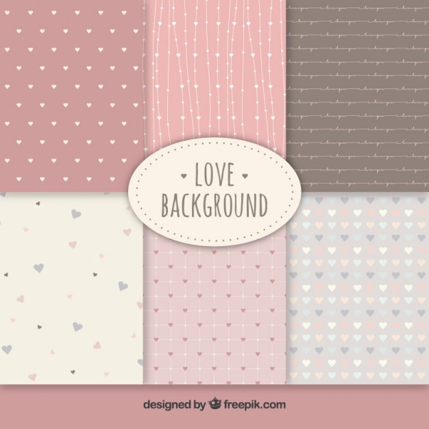 Cute love backgrounds collection