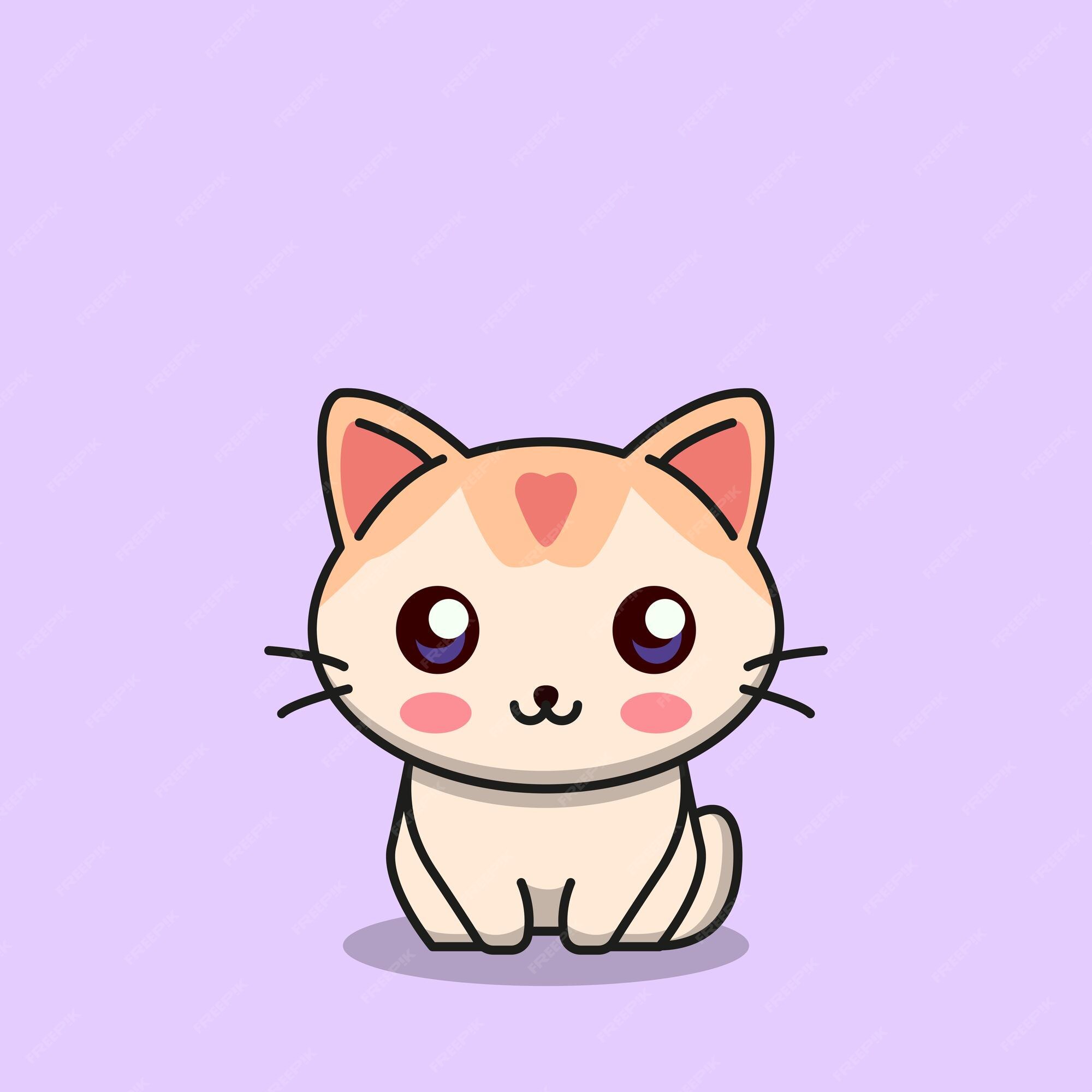 Cute Cat Love Cartoon Vector Icon Illustration. 4835439 Vector Art at  Vecteezy