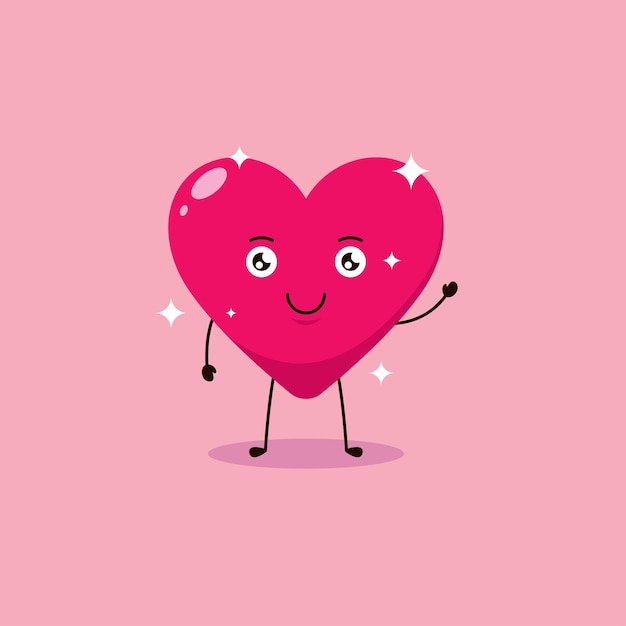 Cute love vector cartoon karakter illustratie eenvoudige platte ontwerpstijl