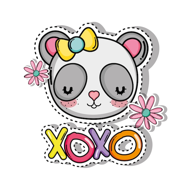 Vector cute and lovely animals card