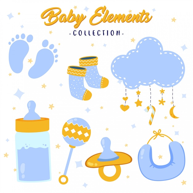Cute and lovely baby elements   collection