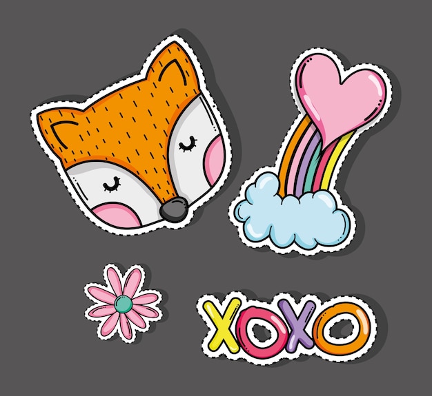 Vector cute and lovely cartoons