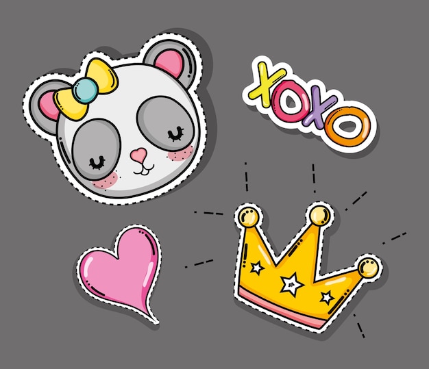 Vector cute and lovely cartoons