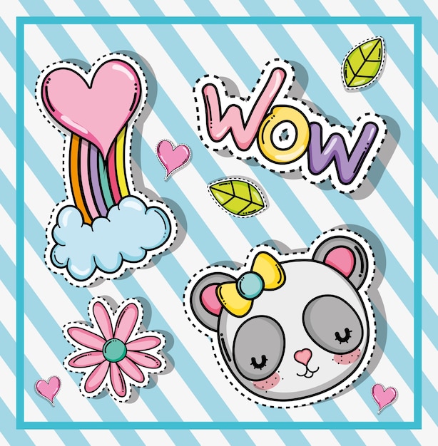 Vector cute and lovely cartoons