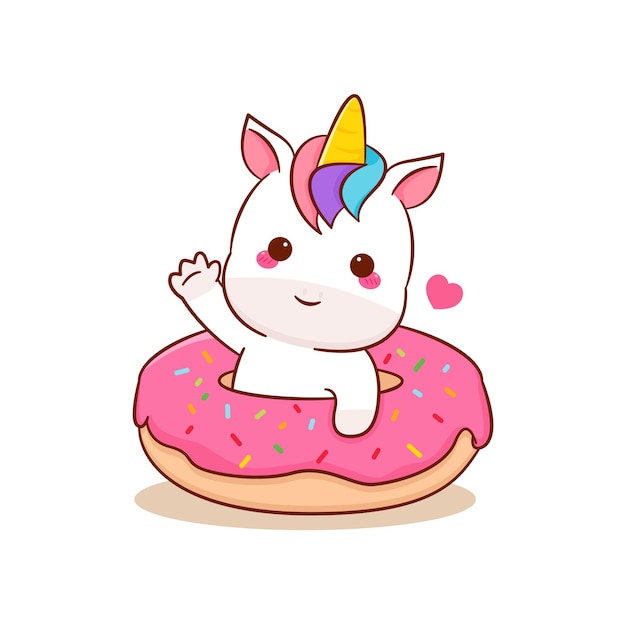Cute magical pegasus unicorn cartoon vector. Pony cartoon kawaii animal.