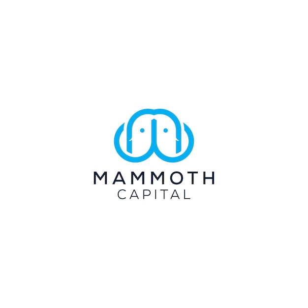 Cute mammoth logo ready to use