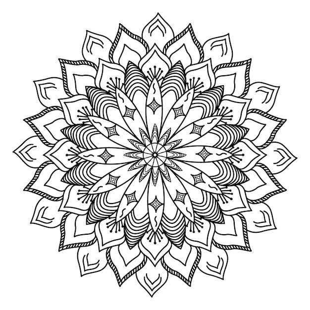 Cute mandala coloring vector illustration design