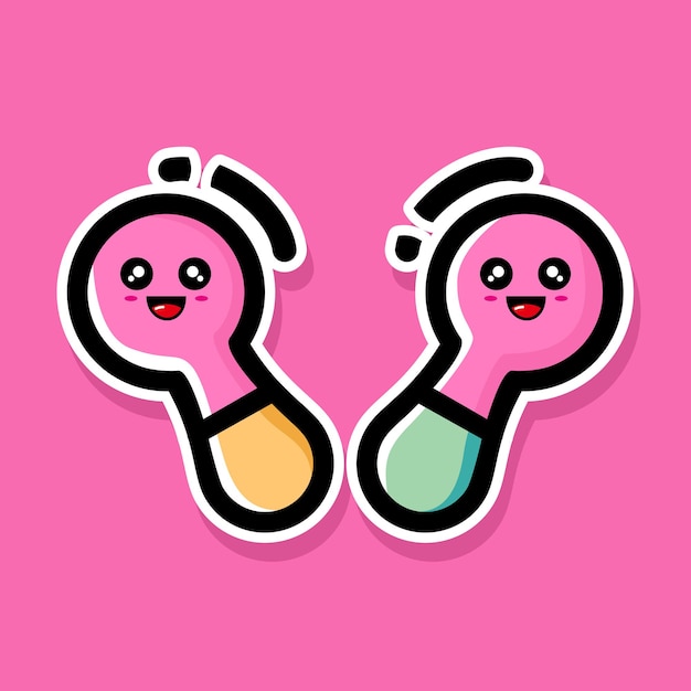 Cute maracas cartoon design