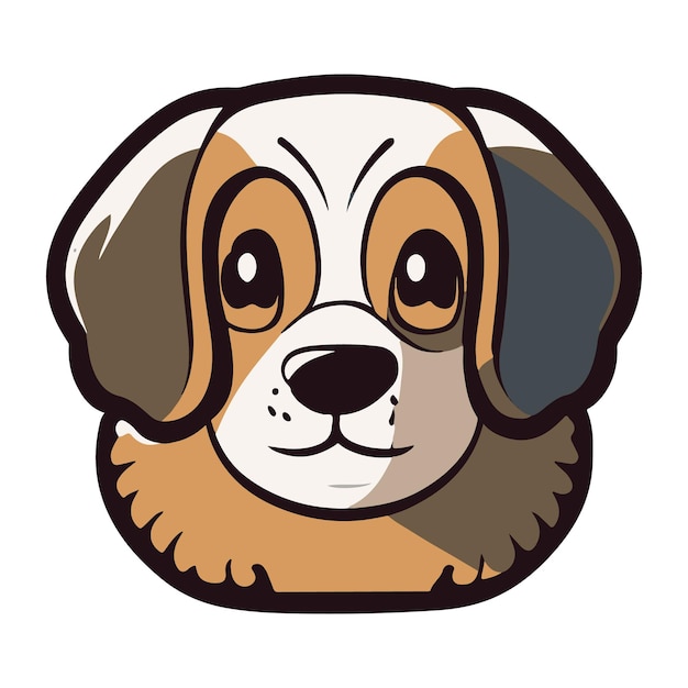 A cute mascot dog logo vector art