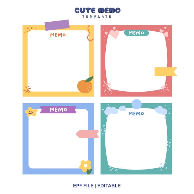 Cute memo template