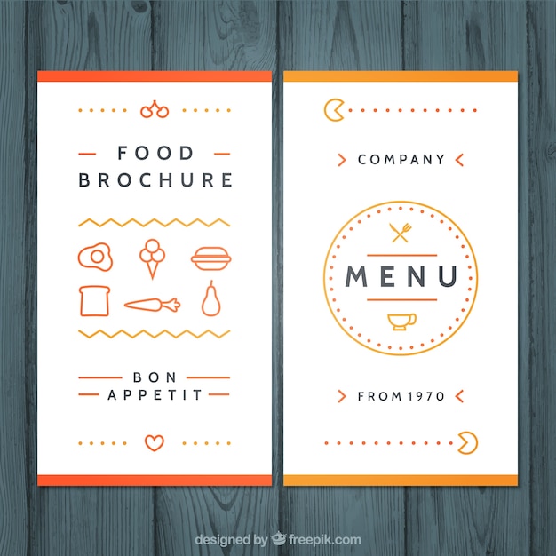 Cute menu with icons