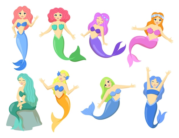 Cute mermaid illustration