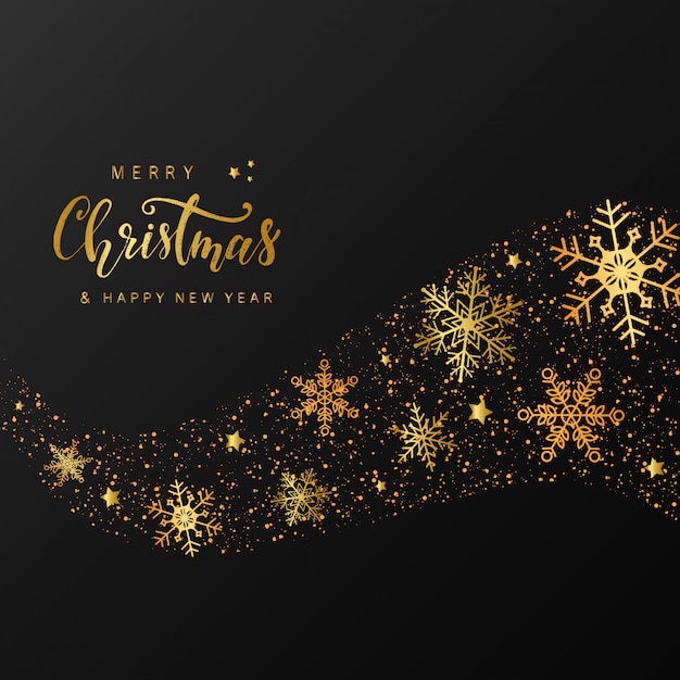 Cute merry christmas greeting card design