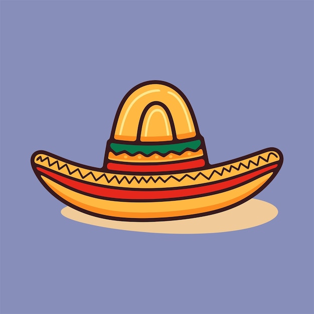 귀여운 멕시코 모자 브레로 아이콘