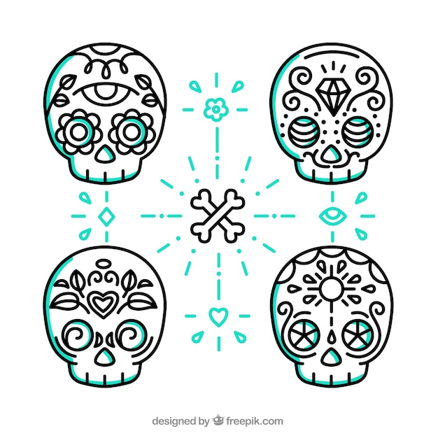 Cute mexican skulls