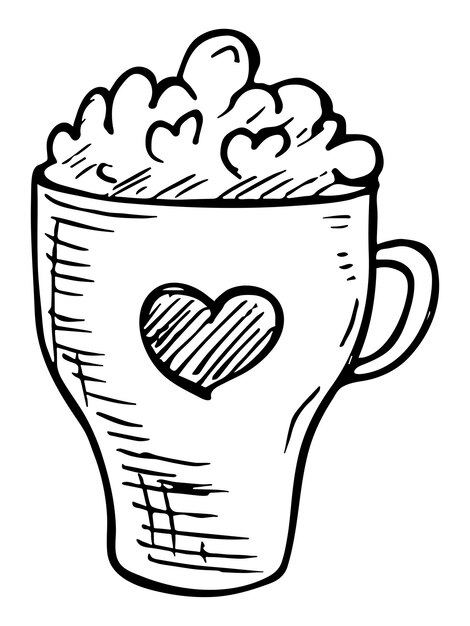 Cute milkshake illustration Simple cup clipart Pretty drink doodle