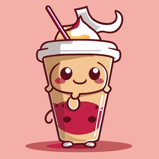 HOW TO DRAW A CUTE MILK SHAKE EASY STEP BY STEP - KAWAII DRAWINGS 