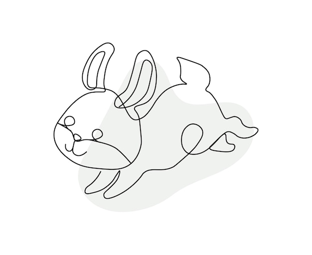 Cute minimalistic rabbit