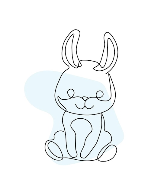 Cute minimalistic rabbit