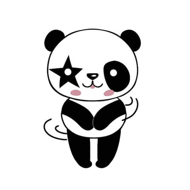 panda bear kawaii cute animal icon Stock Vector Image & Art - Alamy