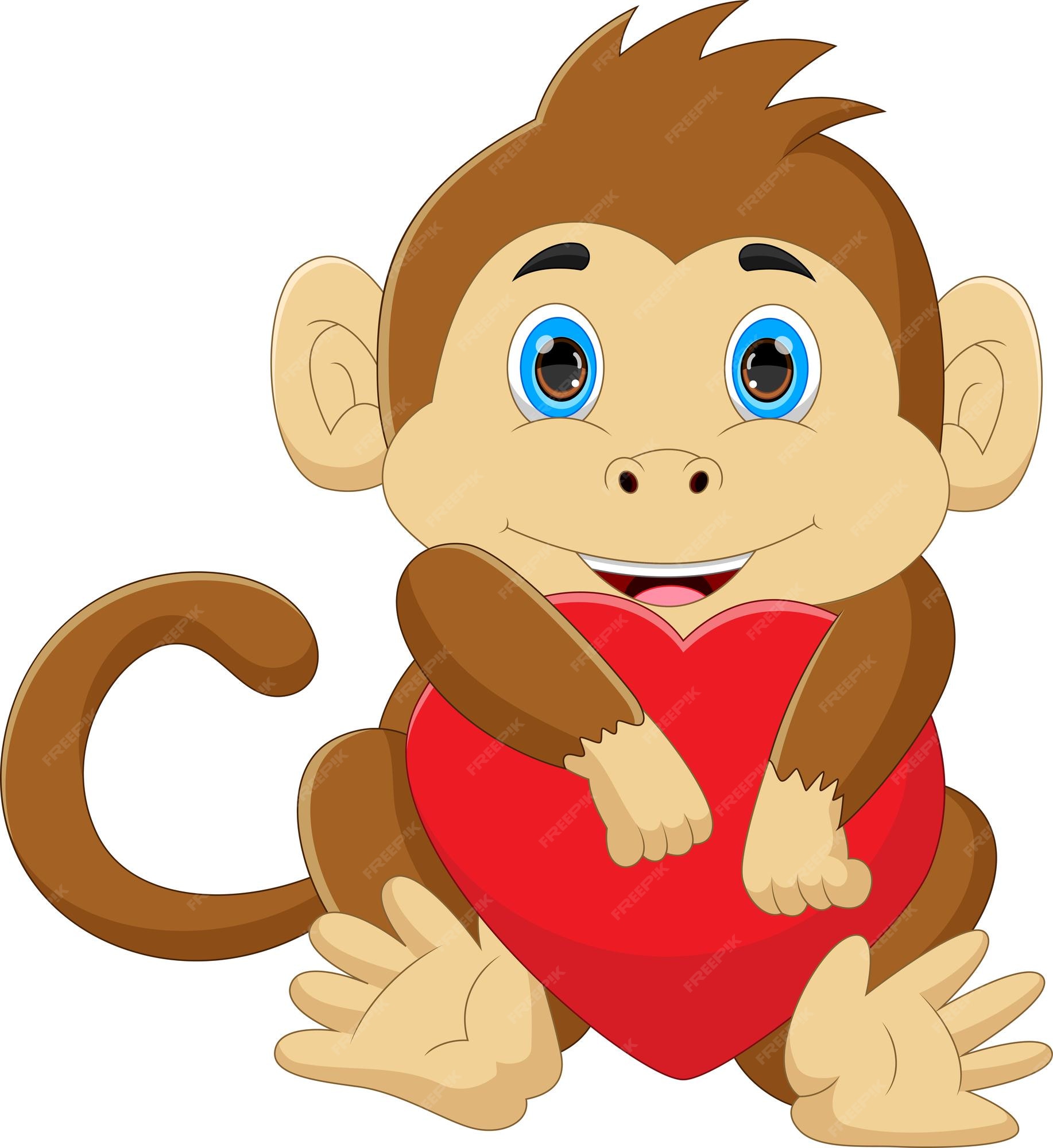 cartoon monkeys in love