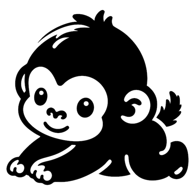 Милая иллюстрация обезьяны