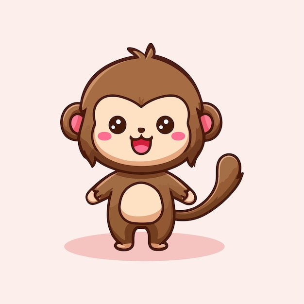 Cute monkey vector illustration