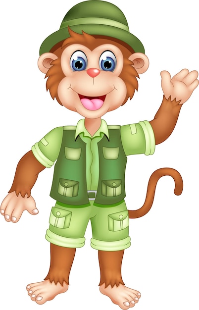 Vector cute monkey