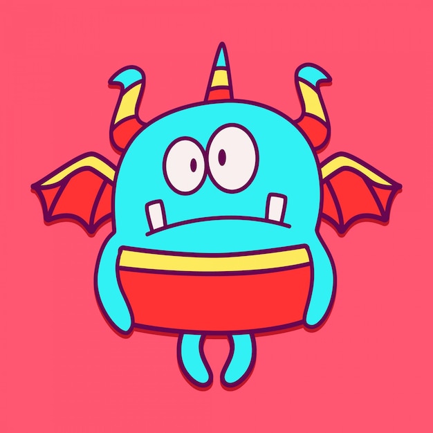 Cute monster character design