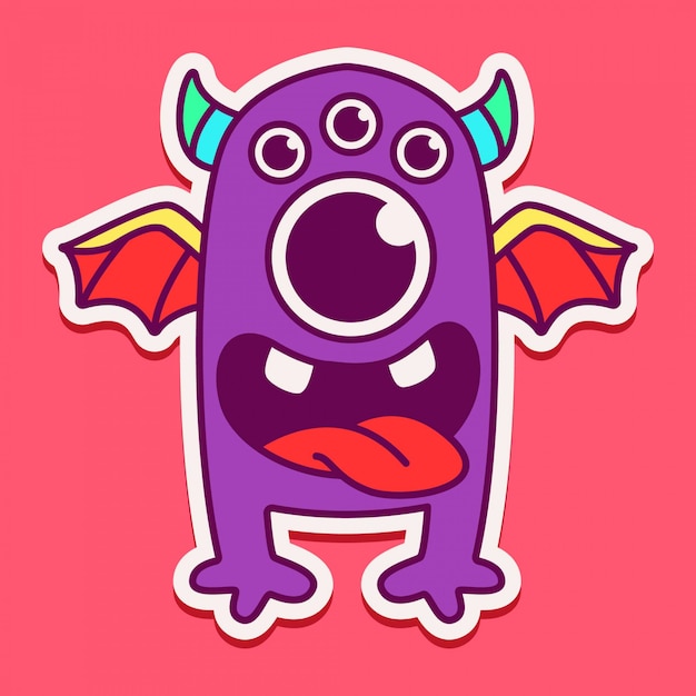 Cute monster character design