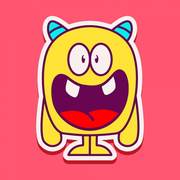 Premium Vector | Cute monster character design