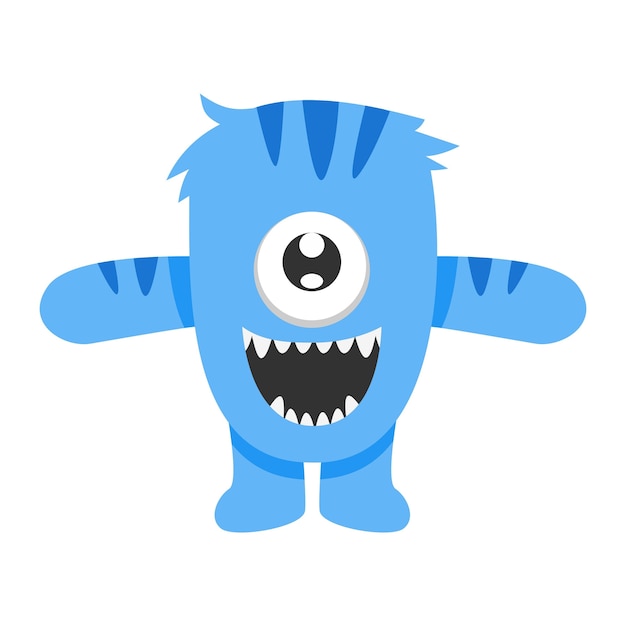 Vector cute monster character design