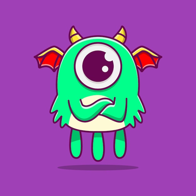 cute monster character doodle  illustration