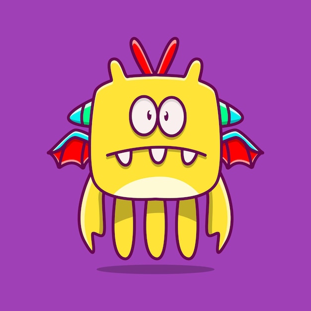 Cute monster character doodle  illustration