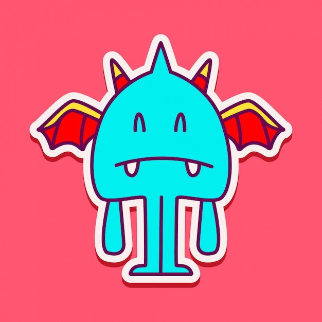 Cute monster character doodle