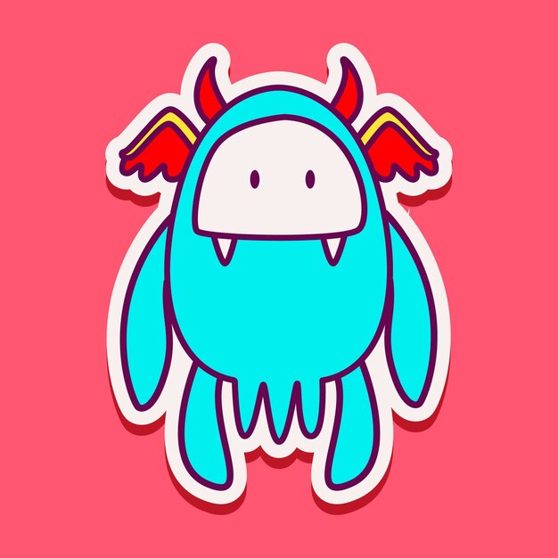 Vector cute monster character