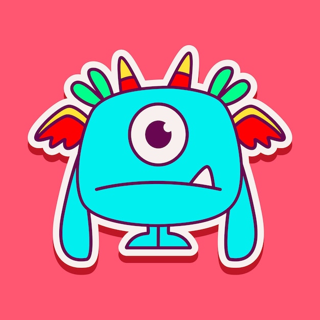 Vector cute monster character