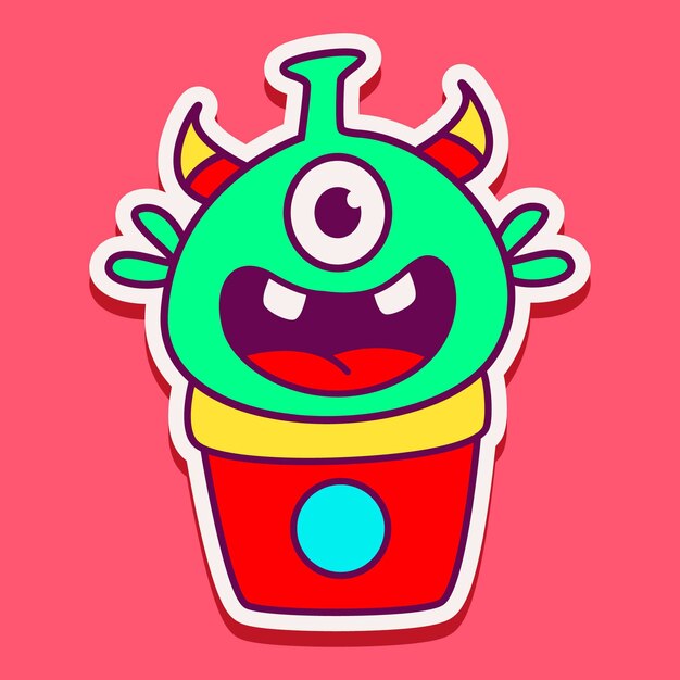 Cute monster character 