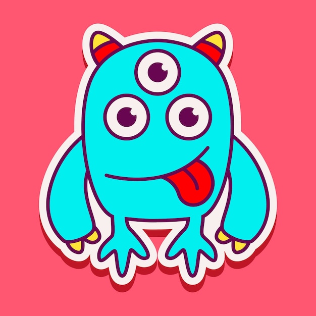 Vector cute monster character