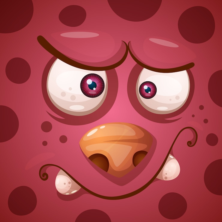 Vector cute monster character.