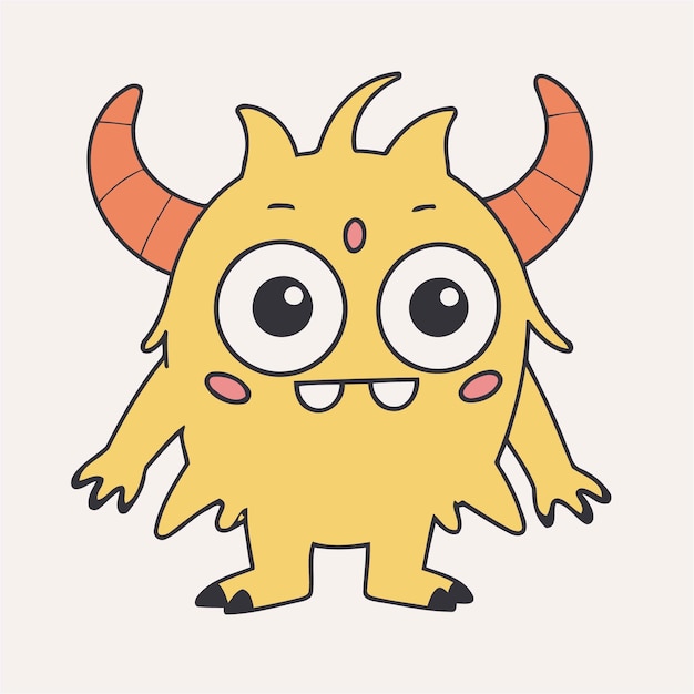 Vector cute monster for children book vector illustration